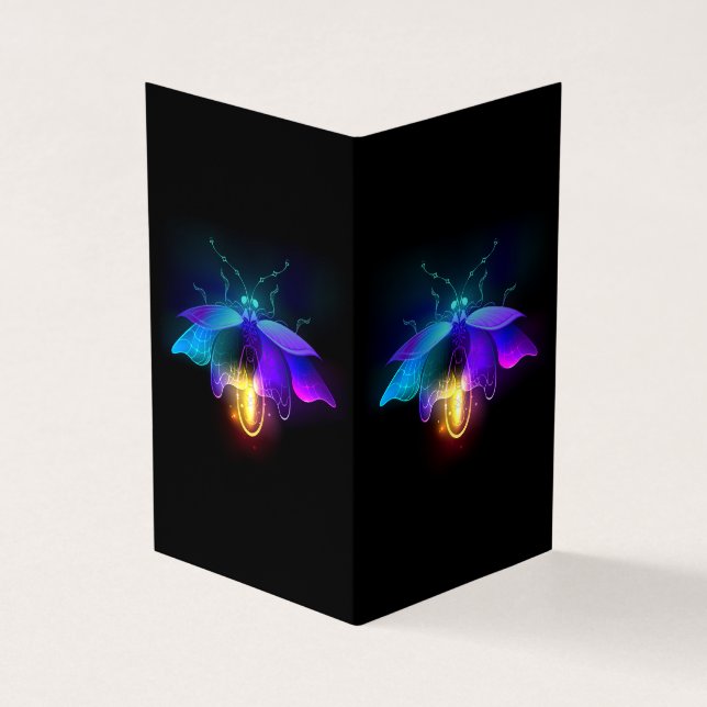 Carte De Visite Neon Firefly sur noir (Extérieur)