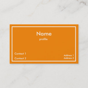 Carte De Visite Néon orange