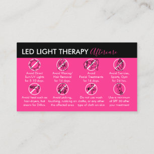 Carte De Visite Neon Pink Led Light Therapy