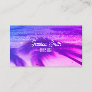 Carte De Visite Neon Tropical Paradise tendance