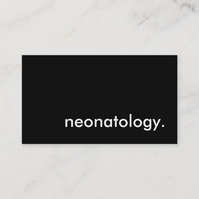 Carte De Visite néonatologie. (Devant)