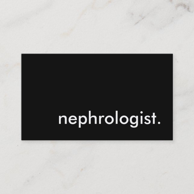 Carte De Visite néphrologue. (Devant)