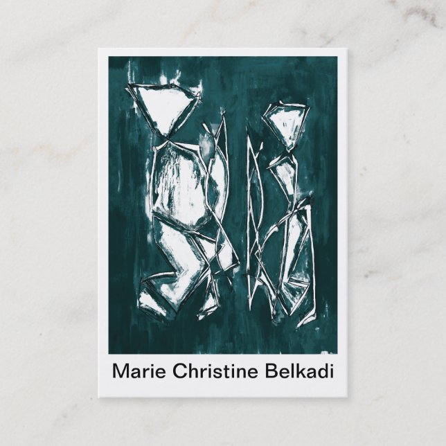 Carte De Visite Nettoyage artistique moderne Abstrait gris foncé T (Devant)