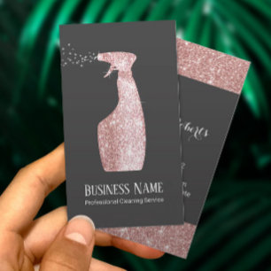 Carte De Visite Nettoyage au vaporisateur de Parties scintillant d