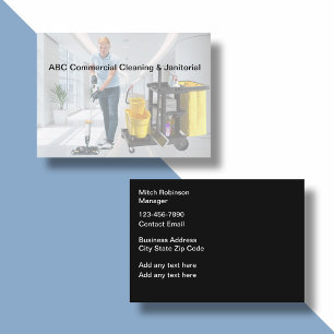 Carte De Visite Nettoyage commercial et services de conciergerie