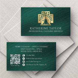 Carte De Visite Nettoyage Commercial Résidentiel de Bureau à Domic