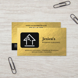 Carte De Visite Nettoyage de fenêtres à l'eau sous pression avec c