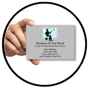 Carte De Visite Nettoyage de fenêtres et nettoyage à haute pressio