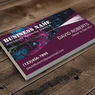 Carte De Visite Nettoyage de la fenêtre de lavage de pression mode