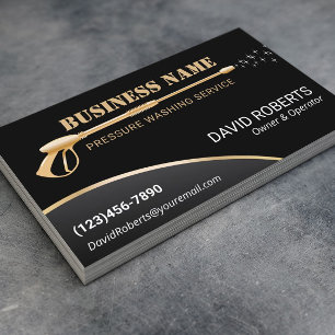 Carte De Visite Nettoyage de la machine à laver de pression en or