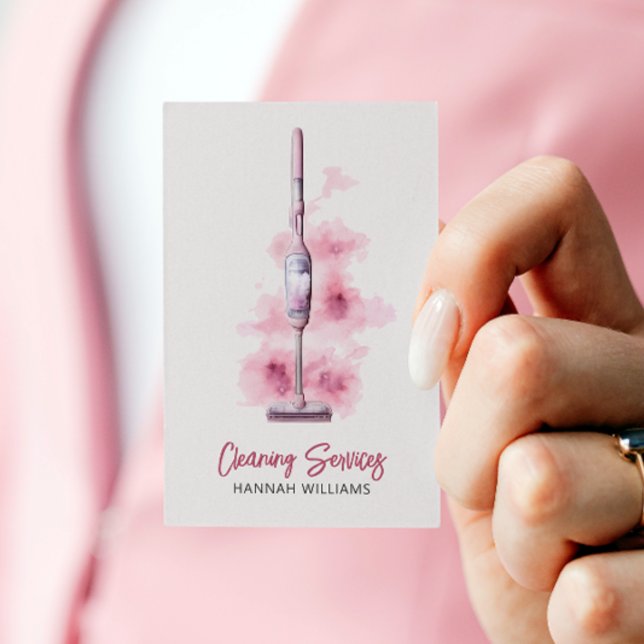 Carte De Visite Nettoyage de la maison - Code QR du nettoyant à vi (Créateur téléchargé)