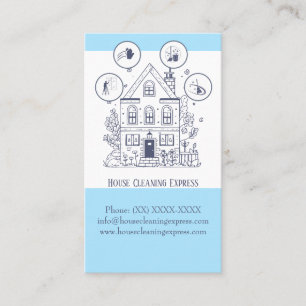 Carte De Visite Nettoyage de la maison Services à domicile Charme 