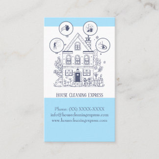 Carte De Visite Nettoyage de la maison Services à domicile Charme 