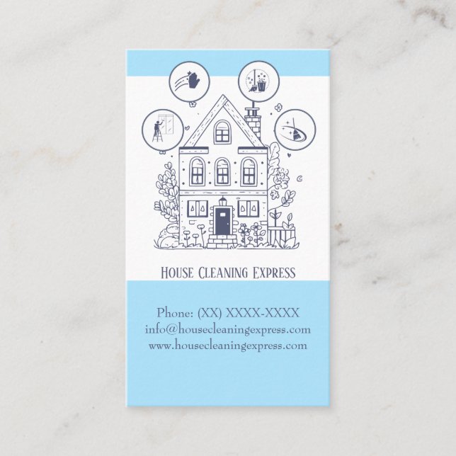 Carte De Visite Nettoyage de la maison Services à domicile Charme  (Devant)