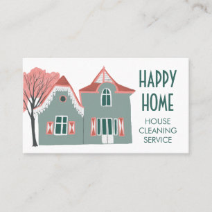Carte De Visite Nettoyage de la maison Services à la maison Charme