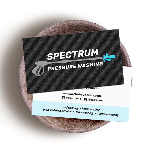 Carte De Visite Nettoyage de la pression Lave-linge Gold Black Bus (Créateur téléchargé)