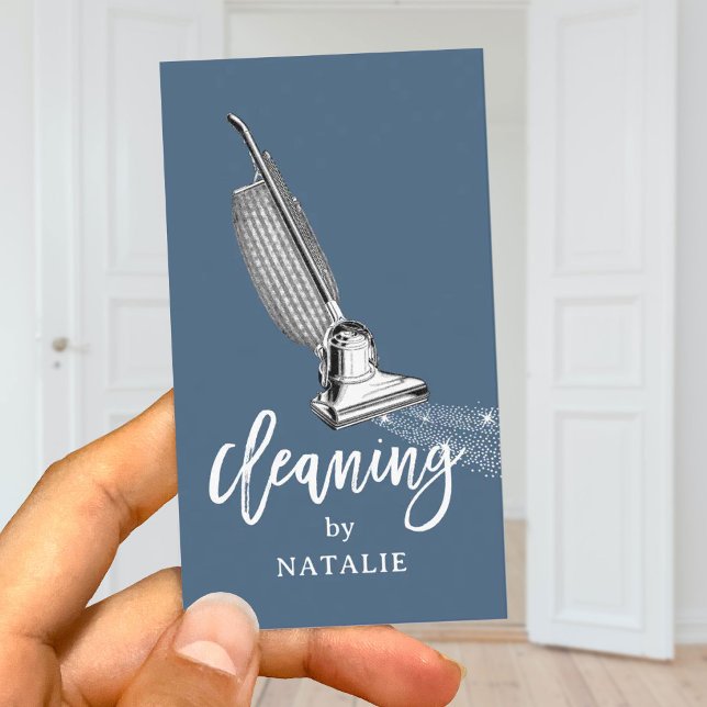 Carte De Visite Nettoyage de maison Rétro Vacuum Nettoyant Dusty B (Créateur téléchargé)