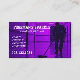 Carte De Visite Nettoyage de plancher de bureau professionnel
