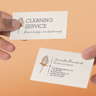 Carte De Visite Nettoyage de serpillière pratique janitorial minim