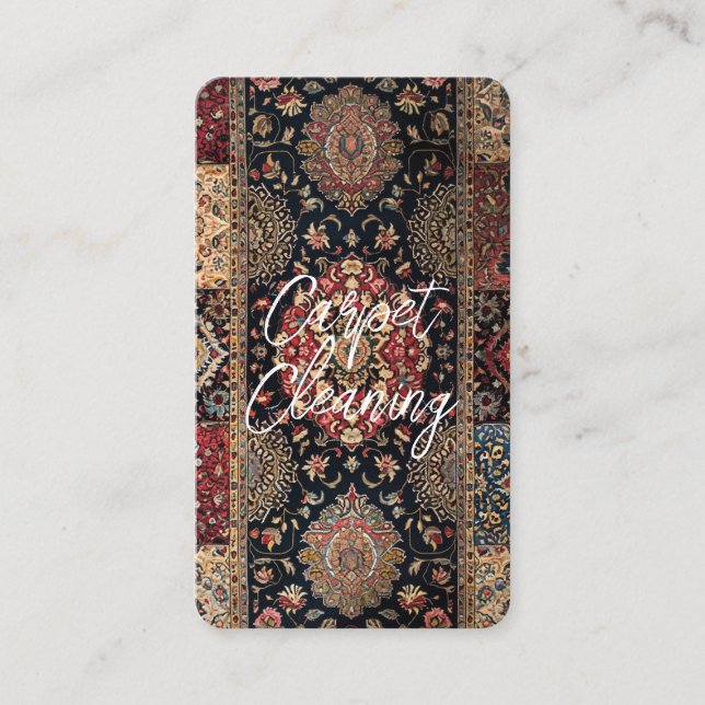 Carte De Visite Nettoyage de tapis QR personnalisé (Devant)