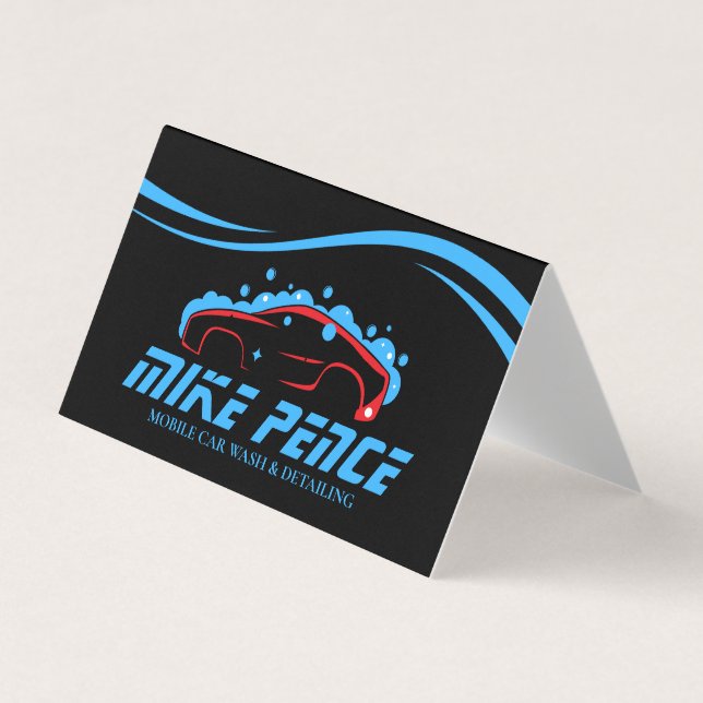 Carte De Visite Nettoyage de voiture mobile Détailing Lavage sous  (Devant)