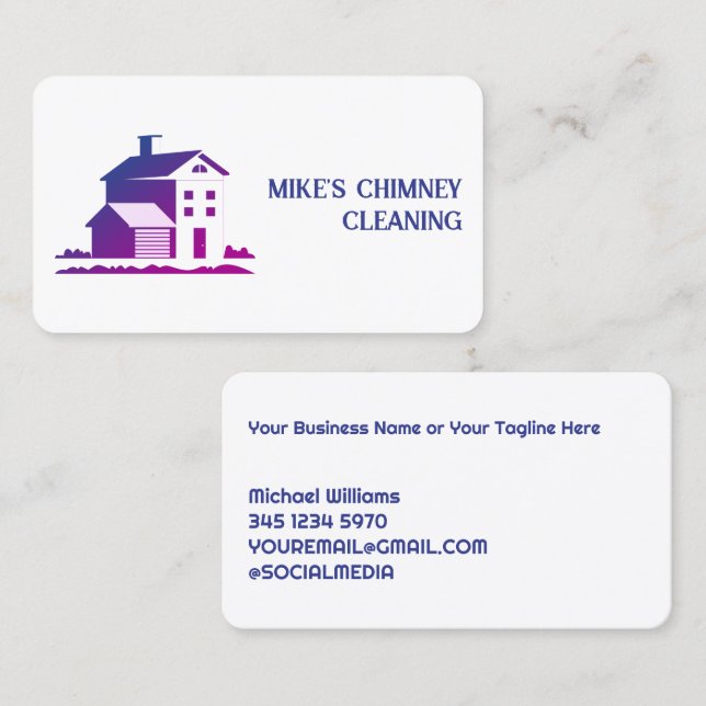 Carte De Visite Nettoyage des fumées de rein (Devant / Derrière)