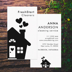 Carte De Visite Nettoyage des maisons Services à domicile minimaux