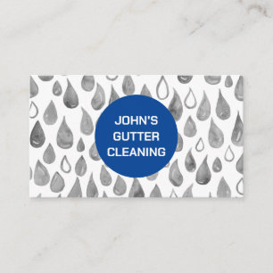 Carte De Visite Nettoyage des toits de pluie Réparation Aquarelle