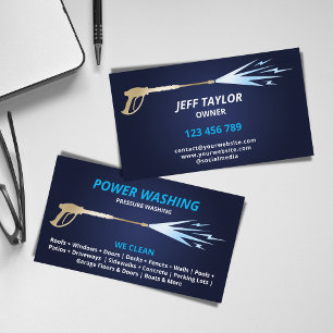 Carte De Visite Nettoyage haute pression professionnel Nettoyage s