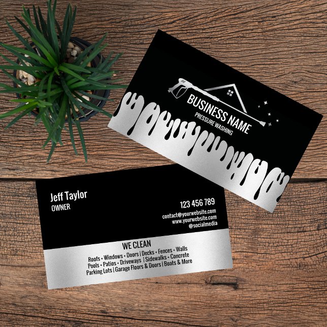 Carte De Visite Nettoyage haute pression professionnel Puissance d (Créateur téléchargé)