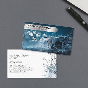 Carte De Visite Nettoyage Lavage De Détail De Voiture Professionne