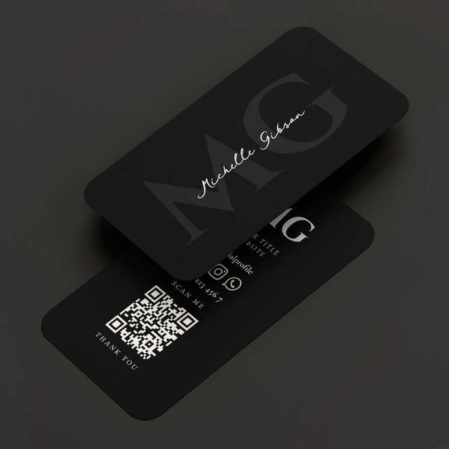 Carte De Visite Nettoyage moderne Marketing professionnel Noir (Modern Realtor Mortgage Marketing Black Grey Business Card
)