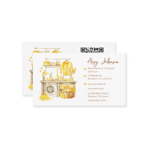 Carte De Visite Nettoyage professionnel aquarelle