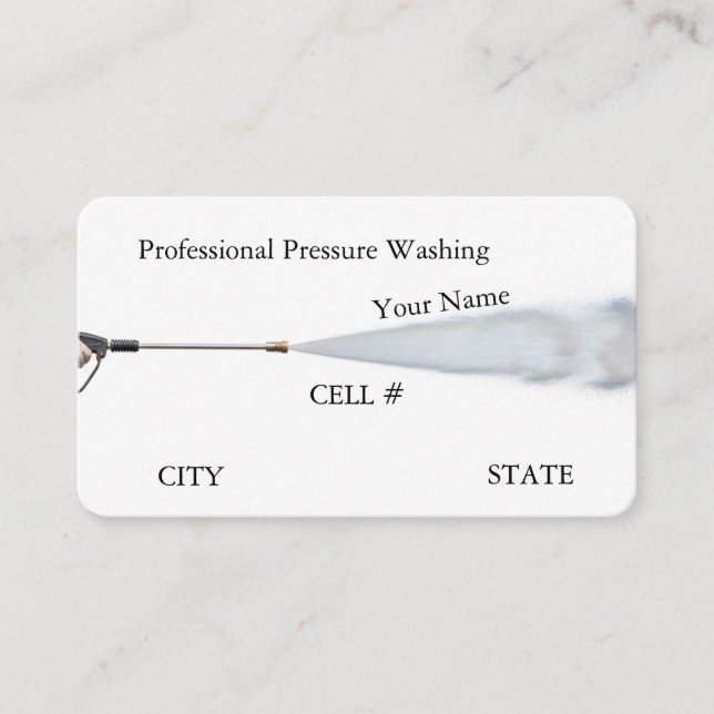 Carte De Visite Nettoyage professionnel simple à haute pression (Devant)