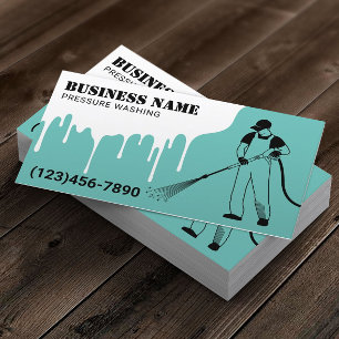 Carte De Visite Nettoyage professionnel Turquoise de l'alimentatio
