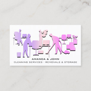 Carte De Visite Nettoyage Services Retraits Stockage Logo personna