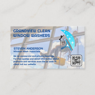Carte De Visite Nettoyant de vitres commercial Services de désin