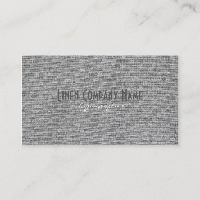 Carte De Visite Nettoyer Linge Noir et Gris Texture Burlap (Devant)