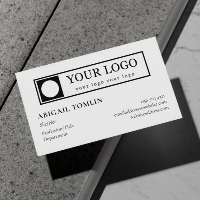 Carte De Visite Nettoyer minimaliste votre logo et votre profil pe (Créateur téléchargé)