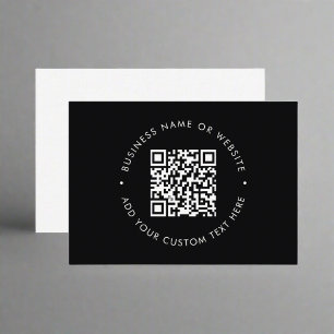 Carte De Visite Nettoyer QR Code l Promotionnels Noir & Blanc