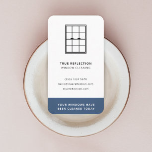Carte De Visite Nettoyeur de fenêtres Windows Nettoyé Aujourd'hui 