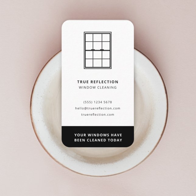 Carte De Visite Nettoyeur de fenêtres Windows Nettoyé Aujourd'hui  (Créateur téléchargé)