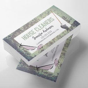 Carte De Visite Nettoyeur de maison élégant