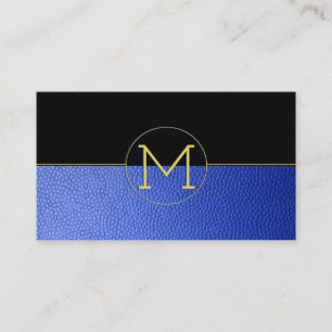Carte De Visite Nettoyez le cuir bleu et le noir de Faux de