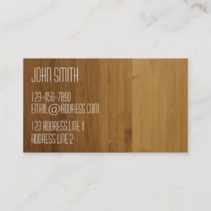 Carte De Visite Nettoyez le regard en bambou d'or