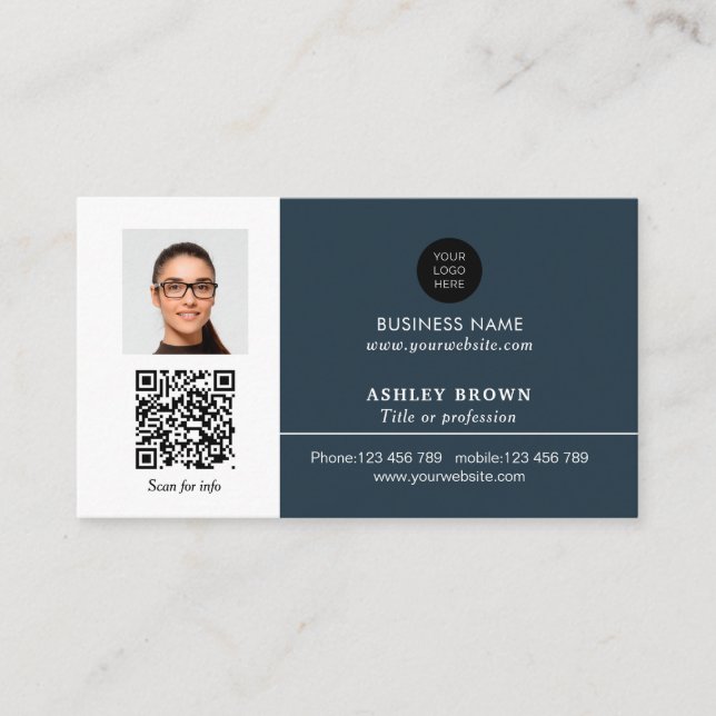 Carte De Visite Networking immobilier QR code photo professionnell (Devant)