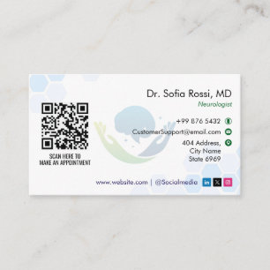 Carte De Visite Neuro Rehab Business   Blanc minimaliste