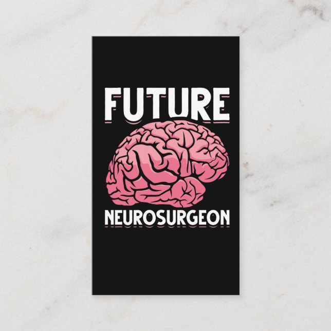 Carte De Visite Neurochirurgien Étudiant Funky Cerveau Neuro Chiru (Devant)