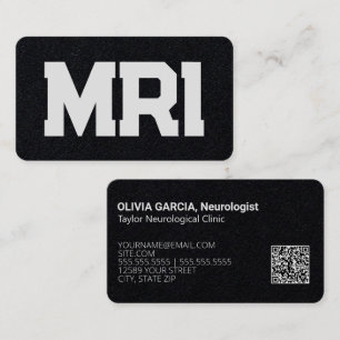Carte De Visite Neurologie IRM QR personnalisée