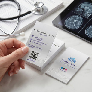 Carte De Visite Neurologie Thérapie Business Argent minimal